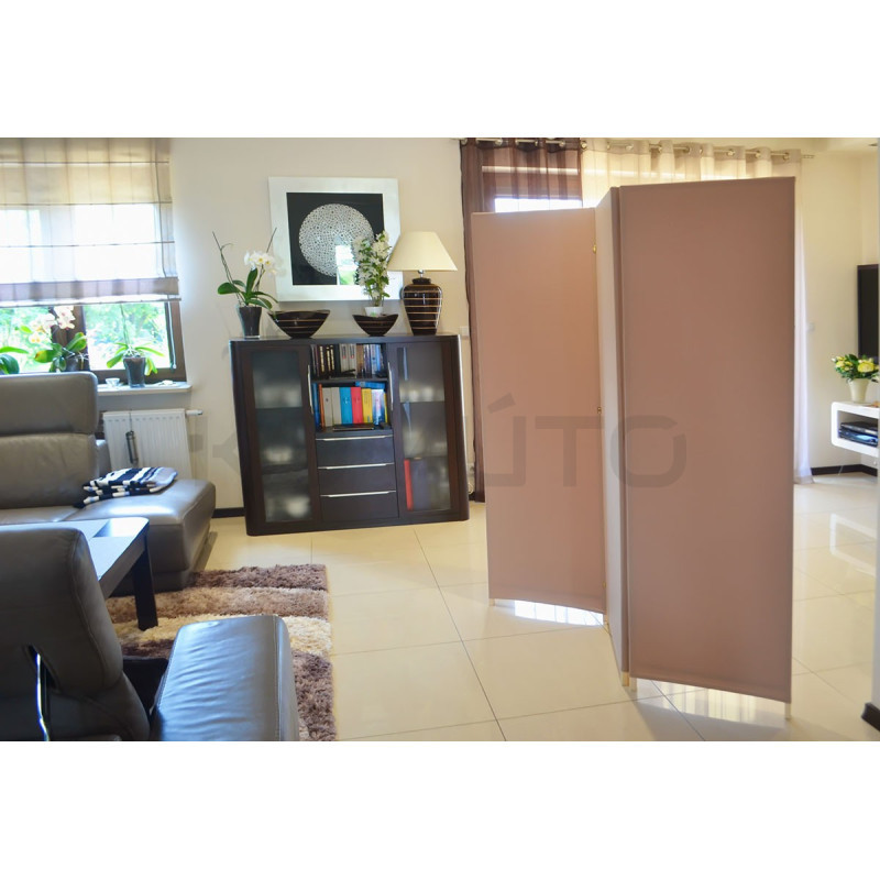 Parawan pokojowy Home biały, ecru, szary, brązowy, beżowy