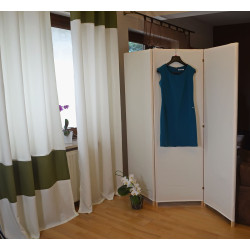 Parawan pokojowy Home biały, ecru, szary, brązowy, beżowy