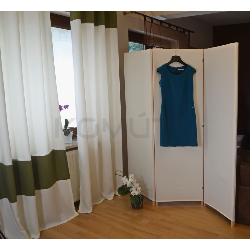 Parawan pokojowy Home biały, ecru, szary, brązowy, beżowy