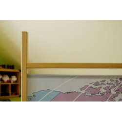 Parawan dziecięcy Mapa 3 skrzydłowy do pokoju nastolatka