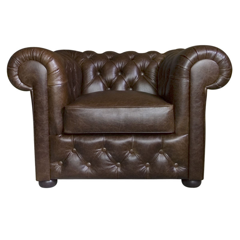 Fotel Chesterfield Classic skóra naturalna Dubai