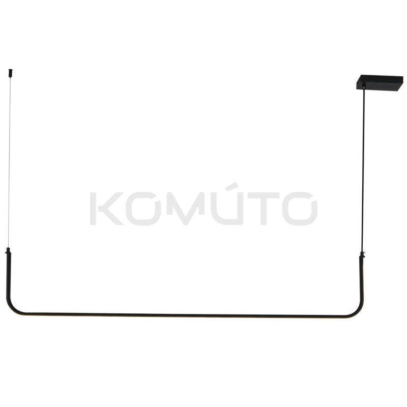 LAMPA WISZĄCA MINIMA-1 LED 120 czarna pozioma