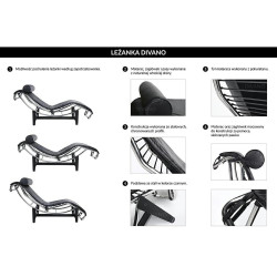 Szezlong DIVANO PONY skóra dwukolorowy Szezlong DIVANO PONY skóra dwukolorowy