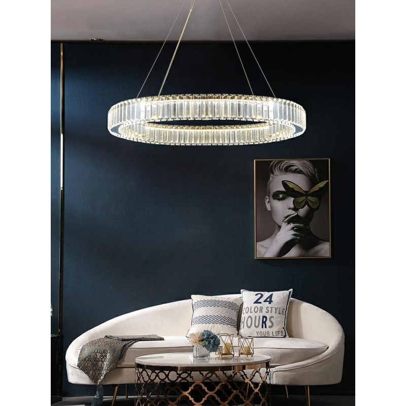 Lampa wisząca glamour LIBERTY 40 złota okrąg  Lampa wisząca glamour LIBERTY 40 złota okrąg