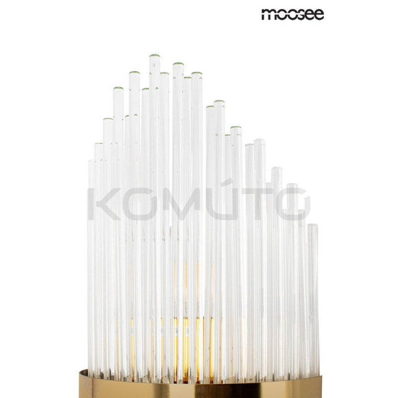 Kinkiet glamour FLORENS M kryształowe pałeczki złota opaska Kinkiet glamour FLORENS M kryształowe pałeczki złota opaska