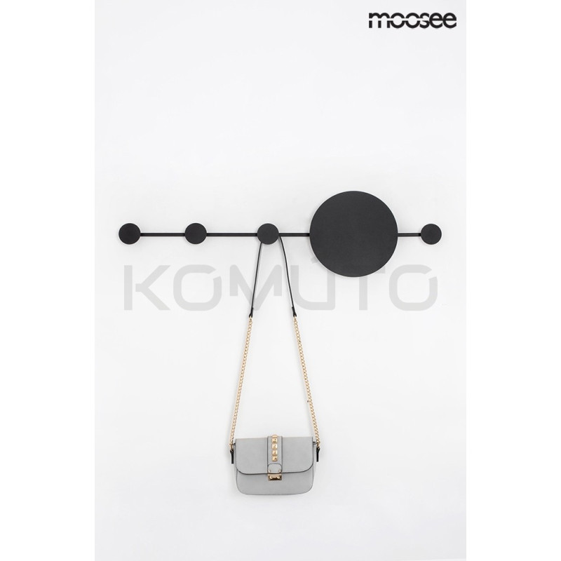 Czarny Kinkiet z wieszakiem z metalu Shadow Hang
