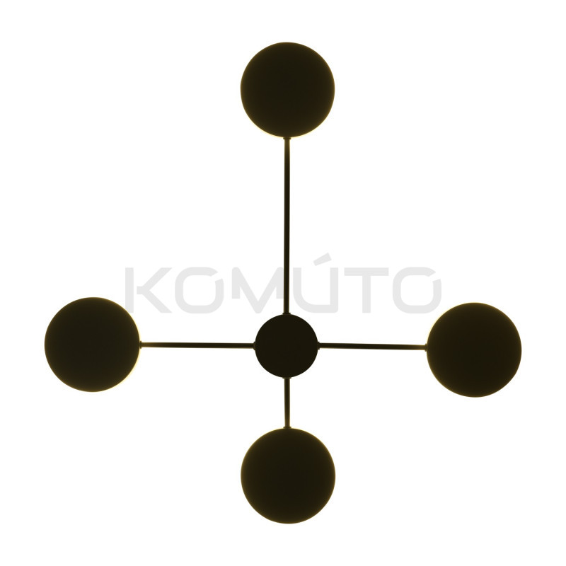 Kinkiet Shadow Clex 4 czarny nowoczesny dekoracyjny element