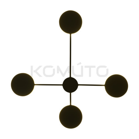 Kinkiet Shadow Clex 4 czarny nowoczesny dekoracyjny element