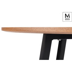 Mały Okragły Stół Tavolo 80 podstawa czarna blat dąb fornir Mały Okragły Stół Tavolo 80 podstawa czarna blat dąb fornir