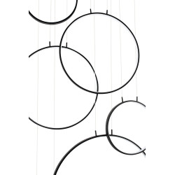 Lampa wisząca geometryczna led CIRCULO Six czarna