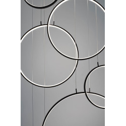 Lampa wisząca geometryczna led CIRCULO Six czarna