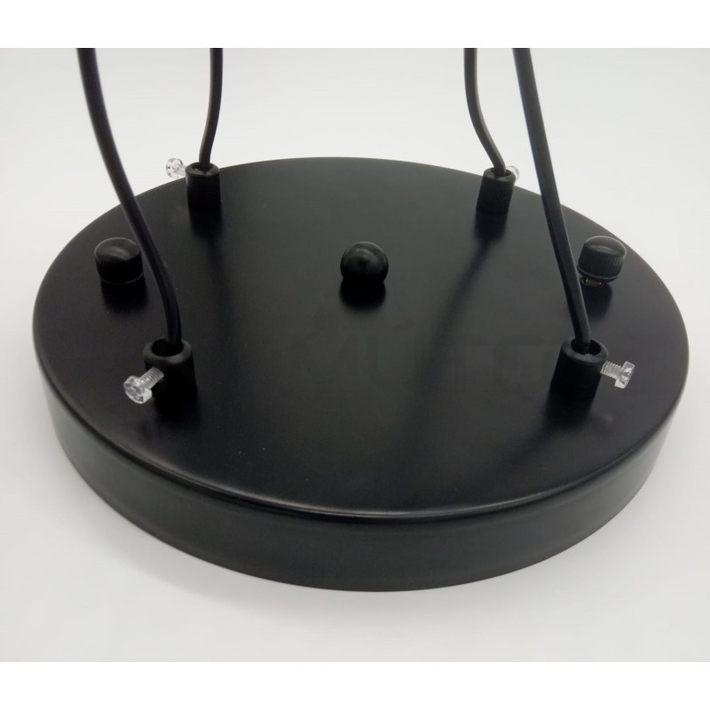 Lampa designerska wisząca Linea 4 czarna w stylu loftowym Lampa designerska wisząca Linea 4 czarna w stylu loftowym