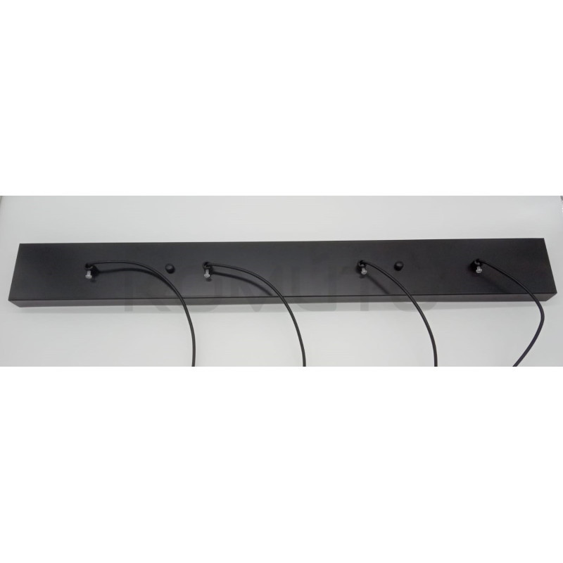 Lampa designerska Wisząca Linea Line 4 pozioma czarna Lampa designerska Wisząca Linea Line 4 pozioma czarna