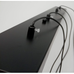 Lampa designerska Wisząca Linea Line 4 pozioma czarna Lampa designerska Wisząca Linea Line 4 pozioma czarna