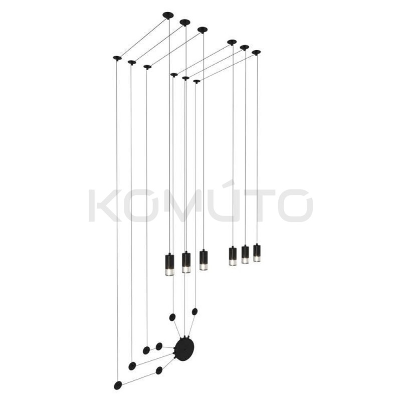 Lampa Ścienna kinkiet z włącznikiem Linea 6 Wall czarna 