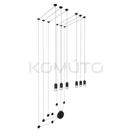 Lampa Ścienna kinkiet z włącznikiem Linea 6 Wall czarna