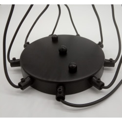 Lampa designerska Wisząca Linea 9 czarna w stylu loftowym Lampa designerska Wisząca Linea 9 czarna w stylu loftowym