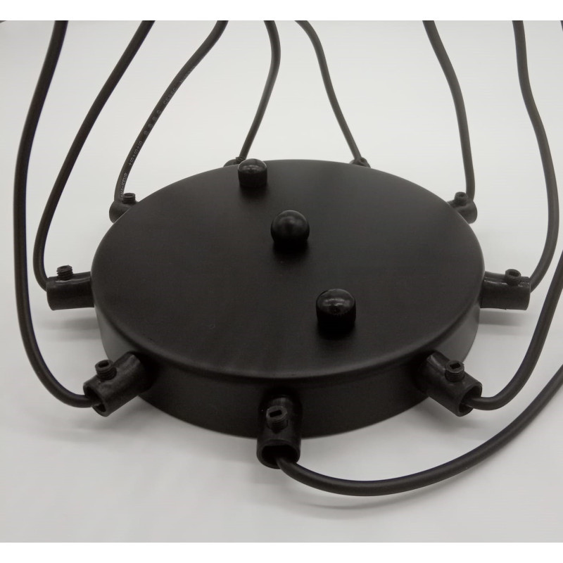 Lampa designerska Wisząca Linea 9 czarna w stylu loftowym Lampa designerska Wisząca Linea 9 czarna w stylu loftowym