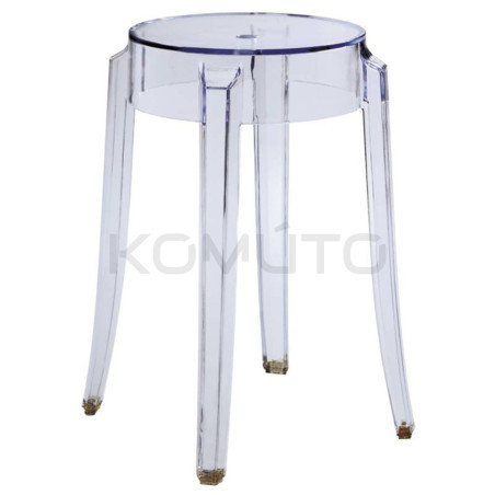 Plastikowy Stołek transparentny Spirit Stool z tworzywa