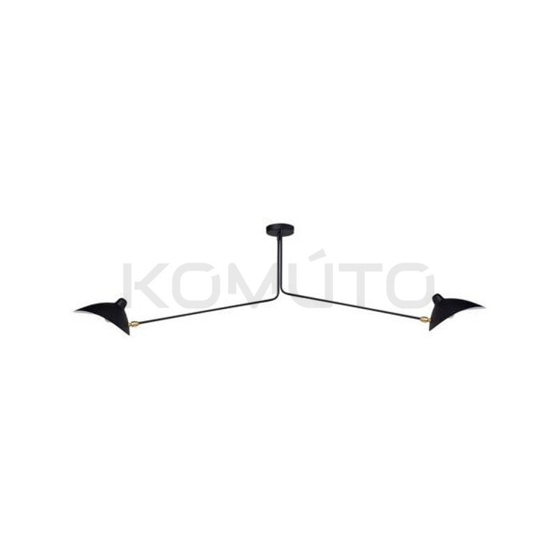 Lampa Raven CRANE-2P DWURAMIENNA 182 CZARNA sufitowa