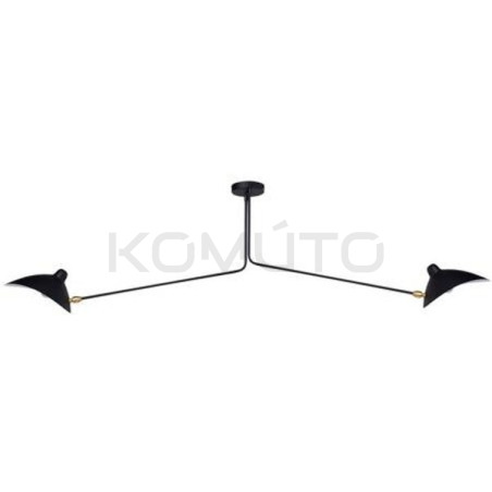 Lampa Raven CRANE-2P DWURAMIENNA 182 CZARNA sufitowa