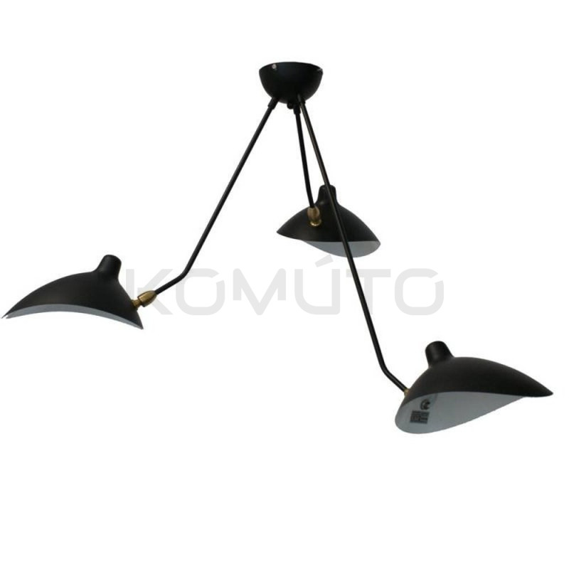 Lampa Raven CRANE-3P TRÓJRAMIENNA 90 CZARNA nowoczesna
