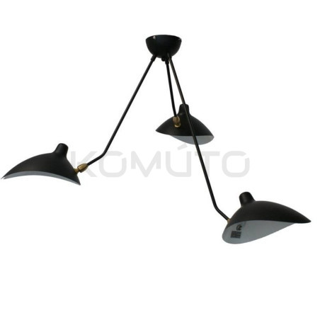 Lampa Raven CRANE-3P TRÓJRAMIENNA 90 CZARNA nowoczesna