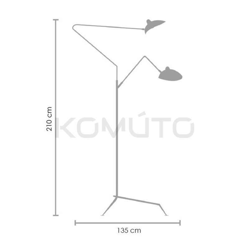 Lampa podłogowa Raven CRANE-3F TRÓJRAMIENNA CZARNA Lampa podłogowa Raven CRANE-3F TRÓJRAMIENNA CZARNA