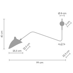 Kinkiet Raven Wall Up nowoczesny czarny regulowany Kinkiet Raven Wall Up nowoczesny czarny regulowany