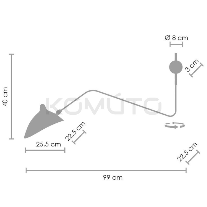 Kinkiet Raven Wall Up nowoczesny czarny regulowany Kinkiet Raven Wall Up nowoczesny czarny regulowany