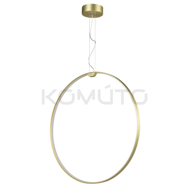 Lampa wisząca okrąg led ACIRCULO 74 złota do sypialni