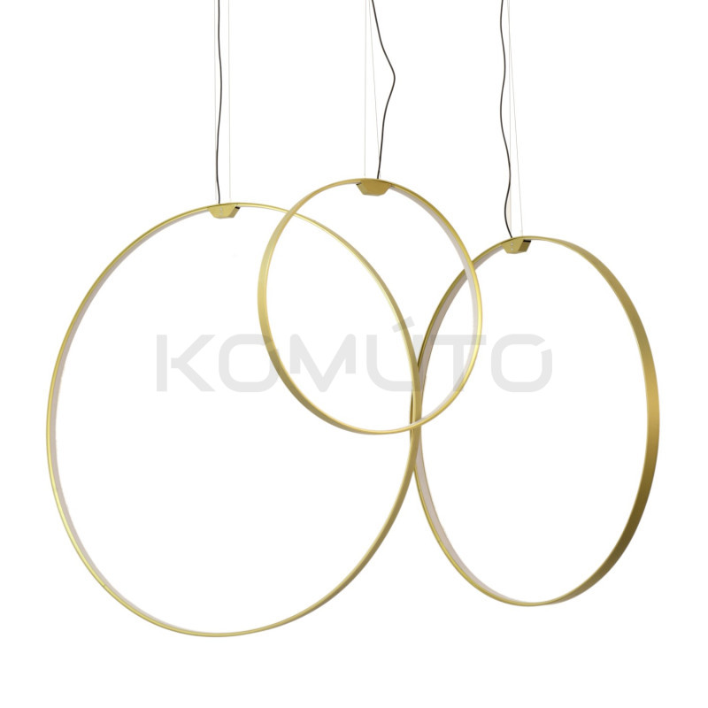 Lampa wisząca okrąg led ACIRCULO 74 złota do sypialni Lampa wisząca okrąg led ACIRCULO 74 złota do sypialni