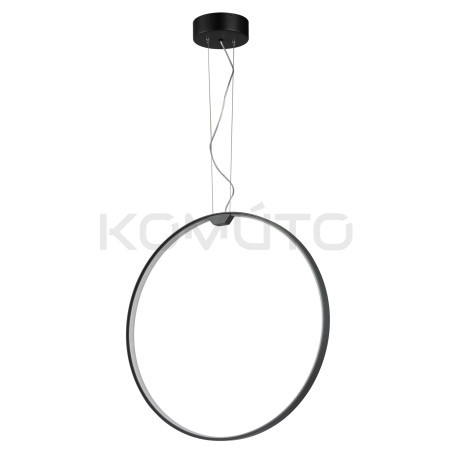 Lampa wisząca Acirculo 60 to czarny okrąg led w pionie