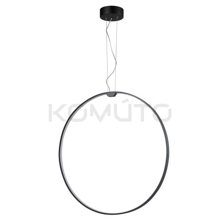 Lampa wisząca czarny okrąg w pionie Acirculo 74 led