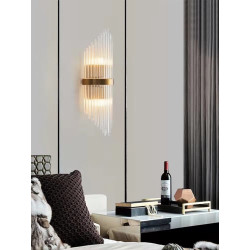 Kinkiet glamour FLORENS S kryształowe pałeczki złota opaska Kinkiet glamour FLORENS S kryształowe pałeczki złota opaska