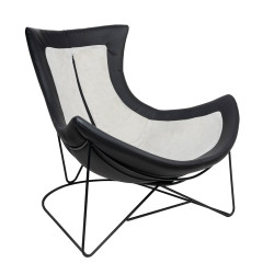 Fotel nowoczesny Otilia Stand w szaroczarnym welurze velvecie  Fotel nowoczesny Otilia Stand w szaroczarnym welurze velvecie