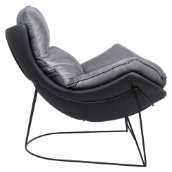 Fotel nowoczesny Otilia Stand w szaroczarnym welurze velvecie  Fotel nowoczesny Otilia Stand w szaroczarnym welurze velvecie