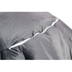 Fotel nowoczesny Otilia Stand w szaroczarnym welurze velvecie  Fotel nowoczesny Otilia Stand w szaroczarnym welurze velvecie