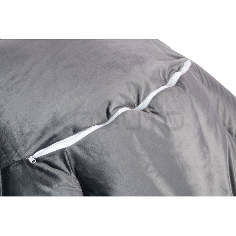 Fotel nowoczesny Otilia Stand w szaroczarnym welurze velvecie  Fotel nowoczesny Otilia Stand w szaroczarnym welurze velvecie