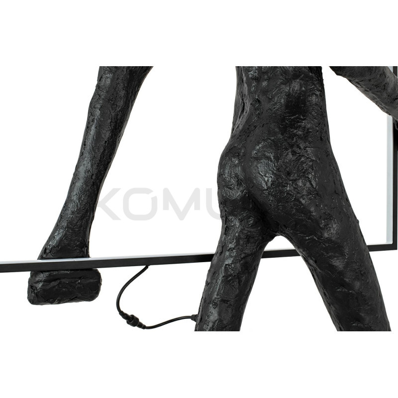 Lampa stojąca rzeźba Człowiek z kwadratem Human square Lampa stojąca rzeźba Człowiek z kwadratem Human square