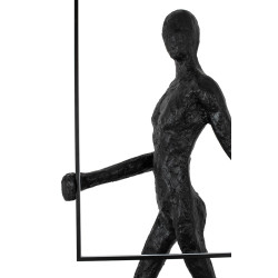 Lampa stojąca rzeźba Człowiek z kwadratem Human square Lampa stojąca rzeźba Człowiek z kwadratem Human square