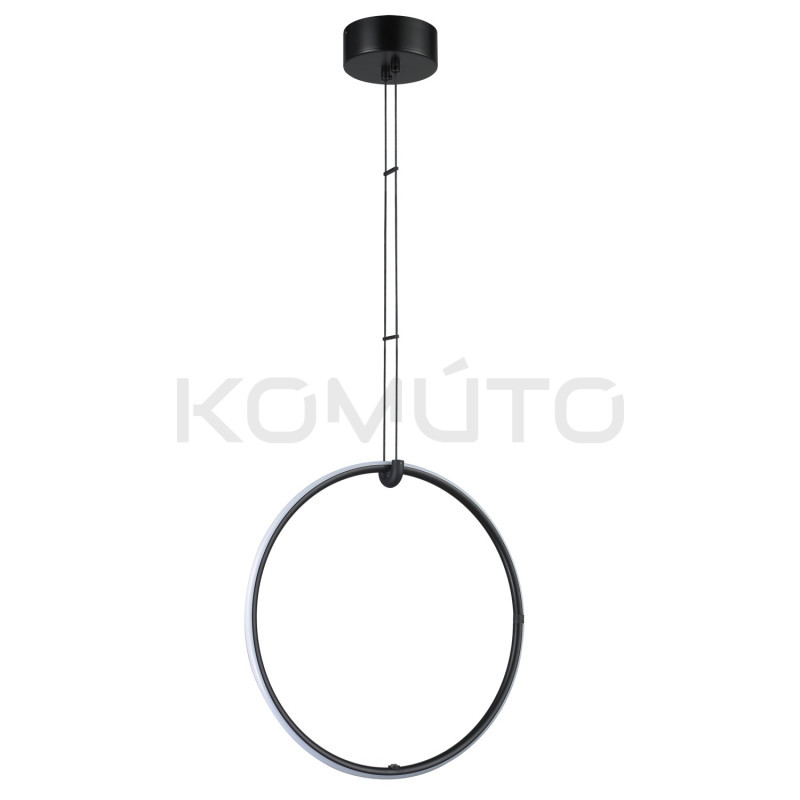 Czarna Lampa wisząca led CIRCULO COCO 40 okrąg pionowy