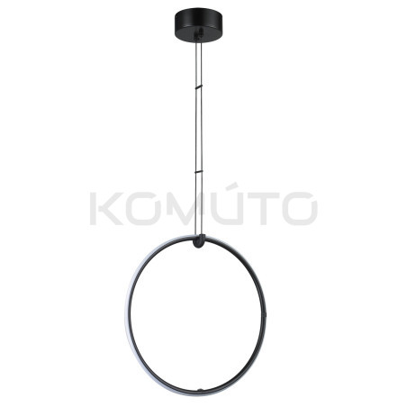 Czarna Lampa wisząca led CIRCULO COCO 40 okrąg pionowy