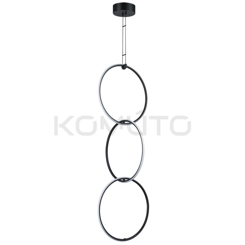 Pionowa lampa z 3 okręgów świecących led CIRCULO COCO obręcze