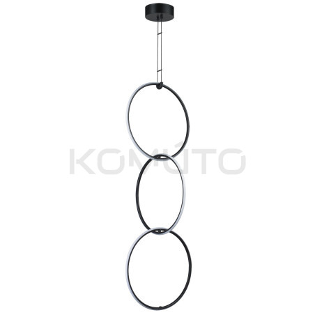 Pionowa lampa z 3 okręgów świecących led CIRCULO COCO obręcze