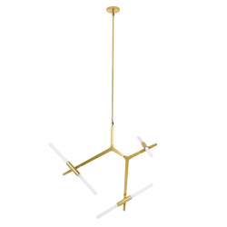 Lampa Wisząca glamour Candelabr 6 złota geometryczna nowoczesna