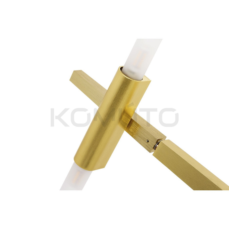 Lampa Wisząca glamour Candelabr 6 złota geometryczna nowoczesna