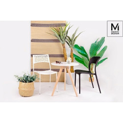 Krzesło nowoczesne Zing czarne sztaplowane Krzesło nowoczesne Zing czarne sztaplowane