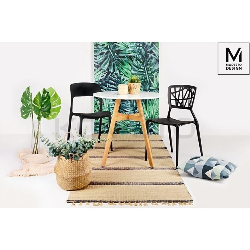 Krzesło nowoczesne Zing czarne sztaplowane Krzesło nowoczesne Zing czarne sztaplowane