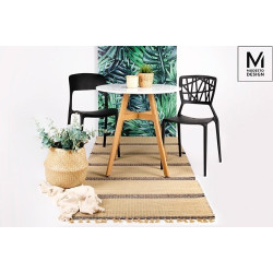 Krzesło nowoczesne Zing czarne sztaplowane Krzesło nowoczesne Zing czarne sztaplowane